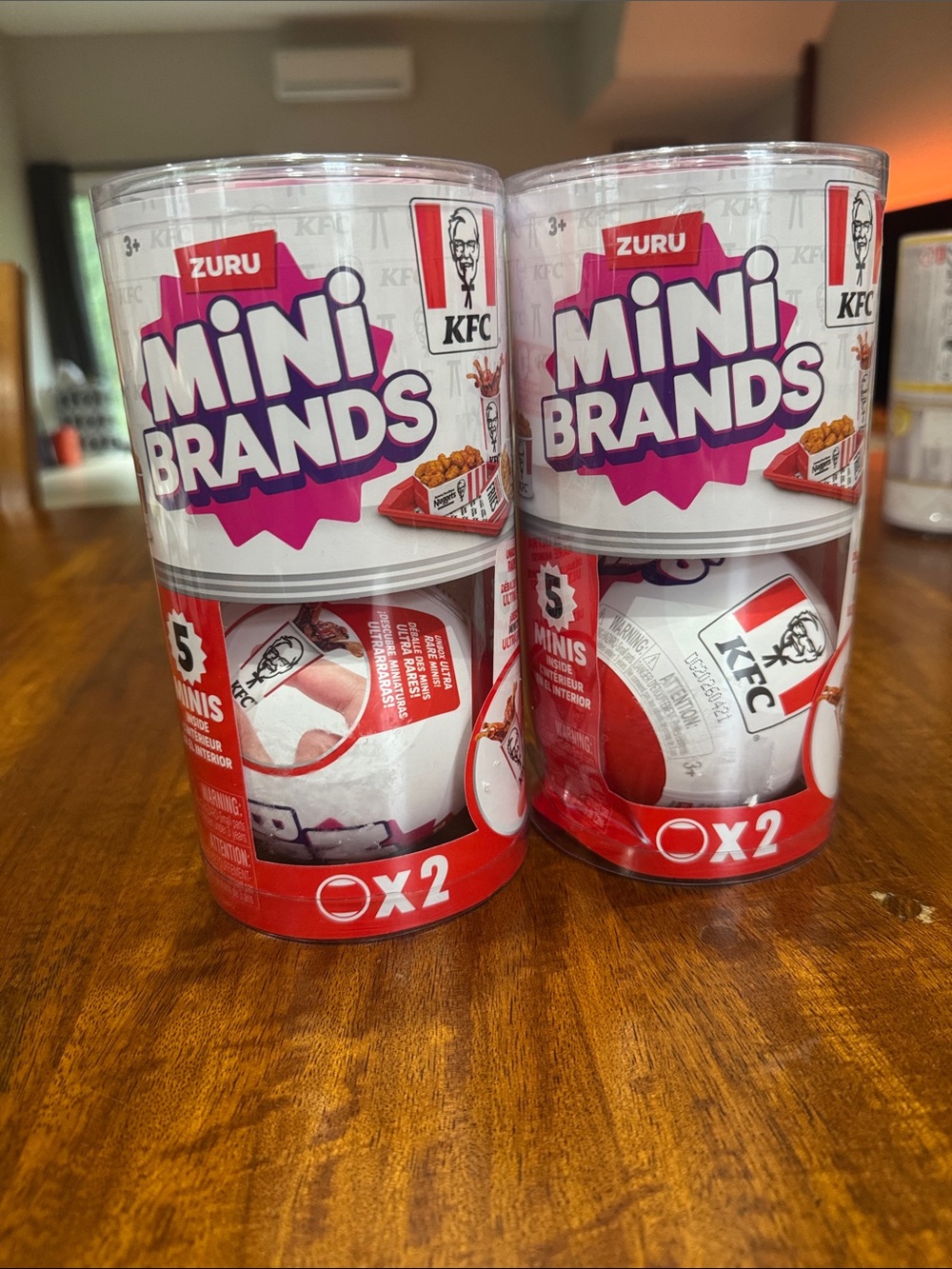 Lot of 2 NWT Zuru 5 Surprise Mini Brands KFC Series 1 Mystery Capsules Sealed